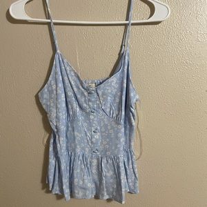 Blue flower tank top